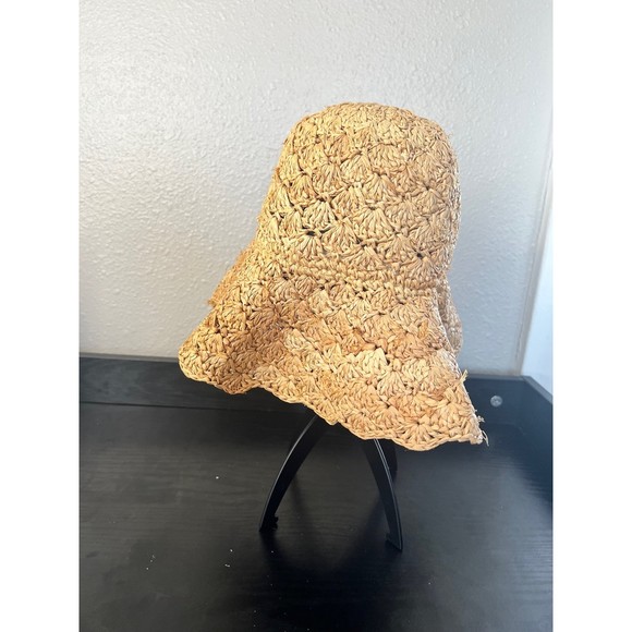 100% Straw Bucket Hat Light Brown - Picture 4 of 10